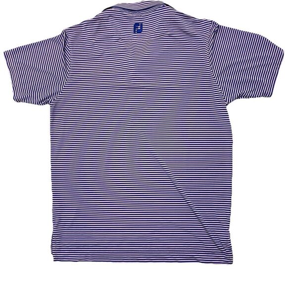FootJoy Purple Pink Striped FJ Performance Golf Polo Shirt Men's Medium Active - Picture 4 of 12